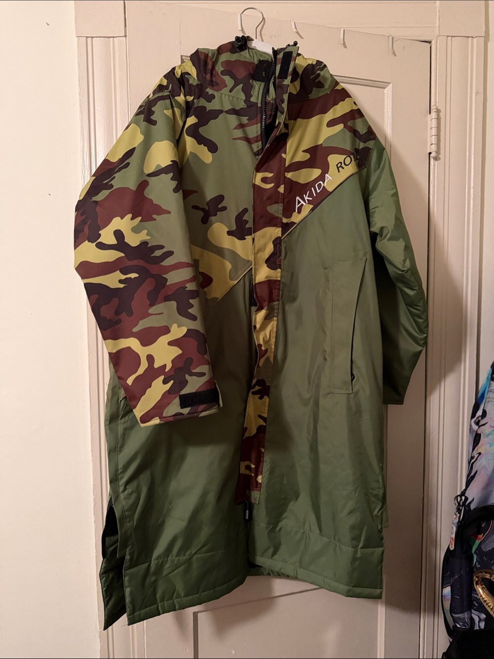 Camouflage Oversized Parka Jacket - Green Camo